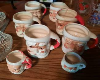 1950s santa jugs