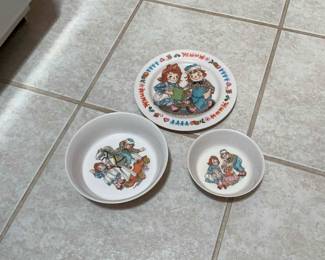 Raggedy Ann & Andy Dish Set
