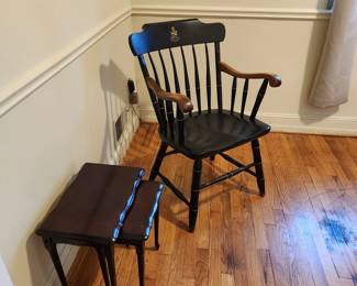 Vintage Windsor Chair / Washington & Lee Univ. and nesting table