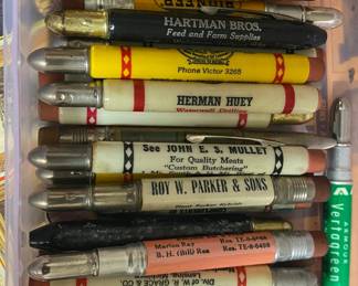 About 50 Advertising Bullet Pencils