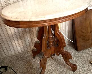 Oval Walnut Table
