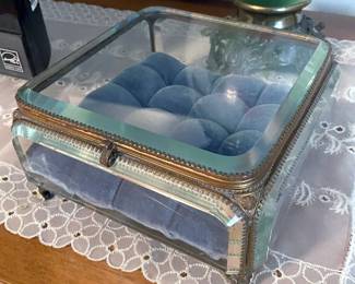 Beveled Glass Jewelry Box