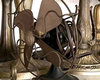 Petite Brass Blade Fan About 6inch tall!