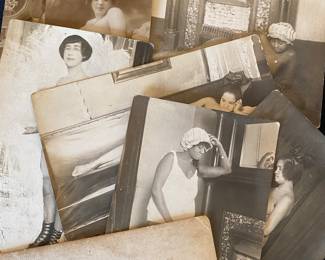 Risqué adult female figure postcards