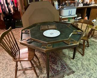 MCM game table with ashtrays!