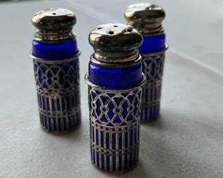 Cobalt blue salt/pepper shakers