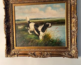 Oil on canvas Dog