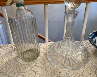 Crystal Decanter, Seltzer Bottle
