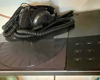BANG & OLUFSEN OF DENMARK TURNTABLE, HEADPHONES