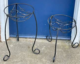 WROUGHT IRON PLANT STANDS