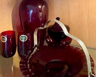 RUBY RED GLASSWARE