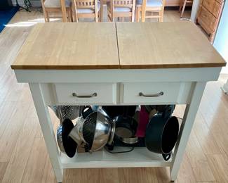 MOBIL KITCHEN ISLAND WITH 2-WAY DRAWERS