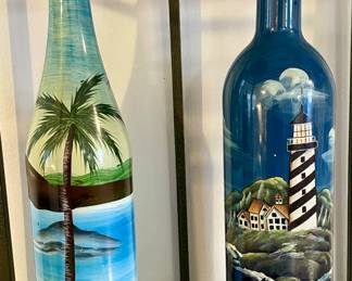 NAUTICAL PAINTED BOTTLES