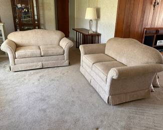 8) Sealy Love Seat = there are 2 of these 64"w 34"d 34"h back, seat 44"w 21"d 19"h from floor