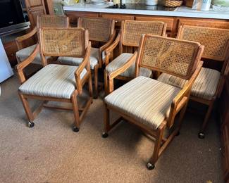 3) MC Cane Back Dining Chairs - Set of 6