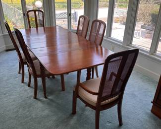 4) MC Stanley Drop Leaf Gateleg Table with 6 Chairs