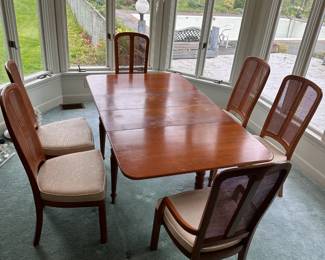 4) MC Stanley Drop Leaf Gateleg Table with 6 Chairs