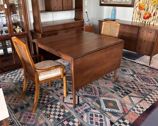 60) MCM Broyhill Saga Series Credenza Cabinet, Wall Divider, Table, Server from this set also available