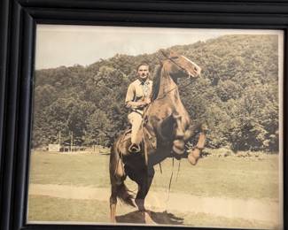 Color Tinted 40/50's man on horse