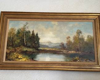 Landscape Mountain Water Scene.