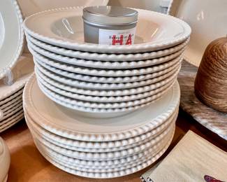Royal Stafford fine Earthenware dish set for 10 - dinner plates, side plates, bowls and serving tray