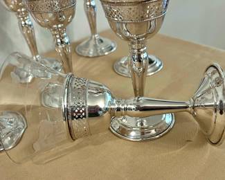 Vtg. Redlich & Co. Sterling wine glasses