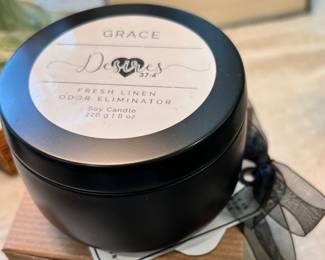 New Grace candle w/box - Desires Psalm 37:4