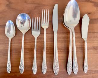 5pc Community silverplate flatware set for 12