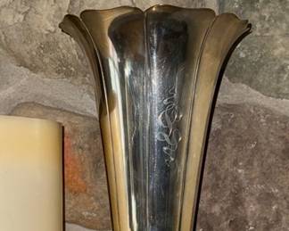 14" Vtg. 1938 Sterling vase