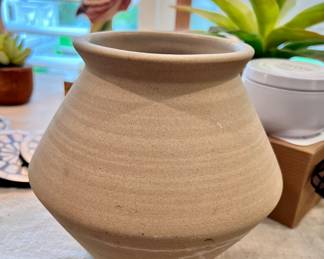 1 of 2 small clay vases