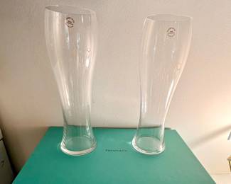 2 Tiffany and Co. beer glasses w/box