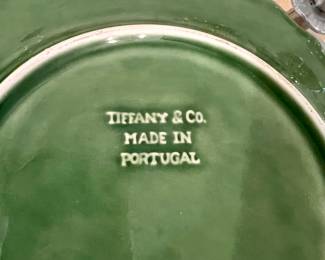 Tiffany & Co. green plate - made in Portugal