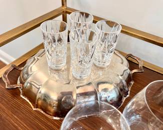 4 Ralph Lauren crystal shot glasses