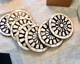 7 Mother of Pearl coasters