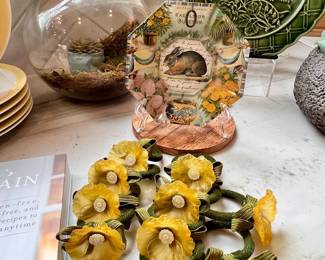 10 Floral napkin rings