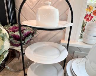 Crate & Barrel white dishes