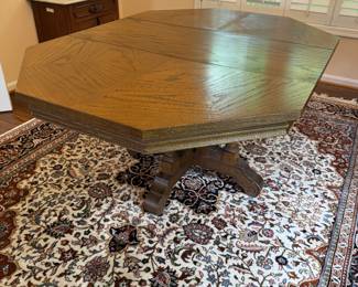 Stanley Furniture Octagonal Pedestal Dining Table (44"L & 18", 44"W x 29"H)