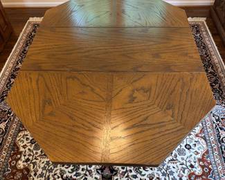 Stanley Furniture Octagonal Pedestal Dining Table (44"L & 18", 44"W x 29"H)