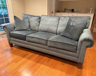 Upholstered Microsuede 3 Seat Sofa (38"D x 89"W x 32" Back Height)