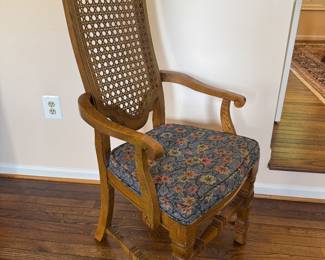 Stanley Furniture Caned Back Upholstered Seat Dining Table Chair (2 Armchairs / 4 Side Chairs) (21"W x 46" Back Height x 24"D)