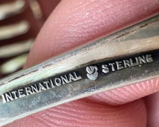 International Sterling Pine Spray Flatware (52pc - 2204 gms & 13 Handled pcs)