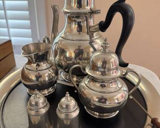Kirk Stieff Old Annapolis Pewter 6 piece Coffee Set