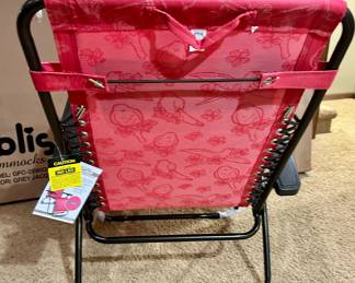 Bliss Hammock Antigravity Recliner w/ 28”w seats NIB $115ea
2 available:1 red, 1 grey Jacquered.