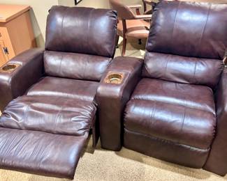 Recliner Chair Set w/ 3 Cupholder Armrests
85”wx36dx40”h (seat 25”wx23dx19 seat to floor) $500