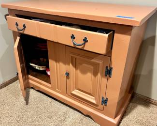 Haywood Wakefield Painted Cupboard/ Cabinet with Drawer 44”w x20”d x 32.5”h $65
