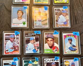 Mint encased Billy William’s Baseball cards