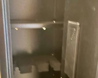 Tall & narrow gun safe 9” x 10” x 52”h with battery operated key pad $150