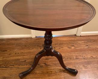 Mahogany tilt top tea table]