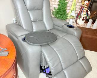 Electric Grey Recliner - very nice - 2 memory settings
