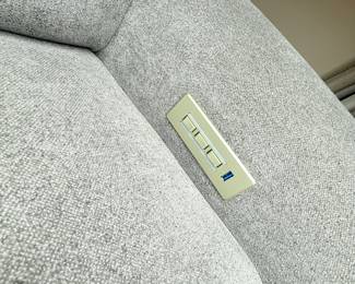 Grey power recline sectional 142 x 131
With 3 charging stations
3 seats power recline.